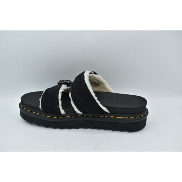Dr Martens Mens Size 14 Myles Black Suede Buckle Slide‎ Sandals Shoes